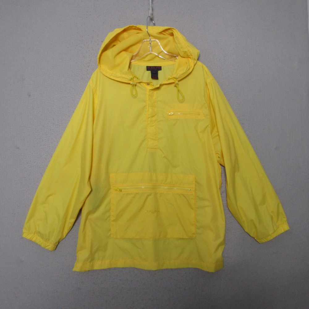 Vintage RALPH Ralph Lauren Windbreaker Bright Yellow Lightweight Jacket 90s Y2K